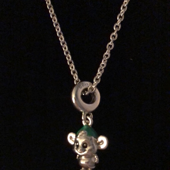 🐭 PANDORA DISNEY CINDERELLA GUS MOUSE  CHARM NECKLACE🐭 - Picture 15 of 15